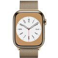 Apple Watch Series 8, Cellular, 45mm, Gold Stainless Steel, Gold Milanese Loop_363020817