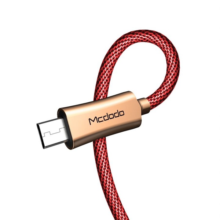 Mcdodo Knight datový kabel microUSB, 1.5m, červená_1823753209