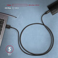AXAGON kabel USB-A - USB-C SPEED USB3.2 Gen 1, 3A, opletený, 2m, černá_146412210