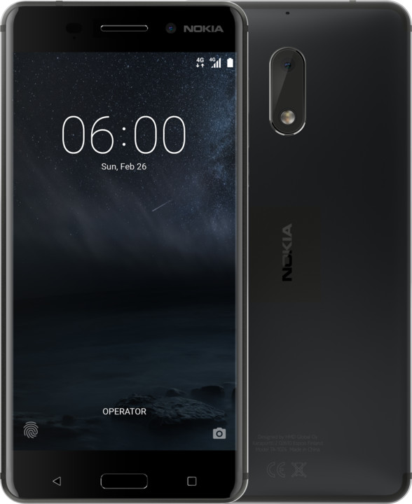 Nokia 6, Dual Sim, černá
