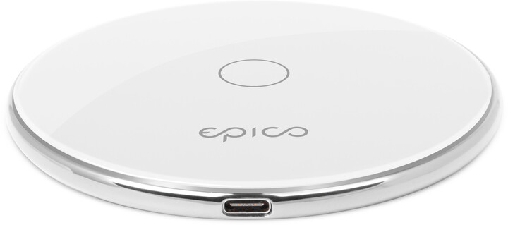 EPICO bezdrátová nabíječka 10W/7.5W/5W, bílo-stříbrná_1390250410