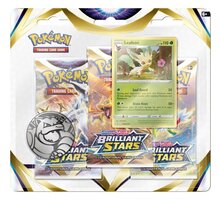 Karetní hra Pokémon TCG: Sword &amp; Shield Brilliant Stars - 3 Blister Booster Leafeon_940388175