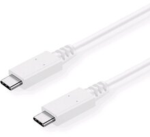 C-TECH kabel USB-C 3.2, M/M, 20Gbps, PD 100W, 1m. bílá_337211201