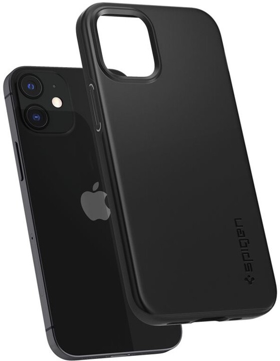 Spigen ochranný kryt Thin Fit pro iPhone 12 mini, černá_1547496488