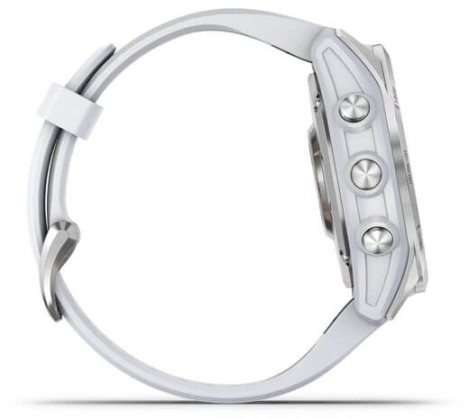 Garmin Fenix 7S Glass Silver / White Silicone Band_726030003