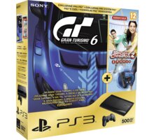 PlayStation 3 - 500GB + Gran Turismo 6 Ann.Ed. + Sports Champions 2 + Move Starter Pack_293832800