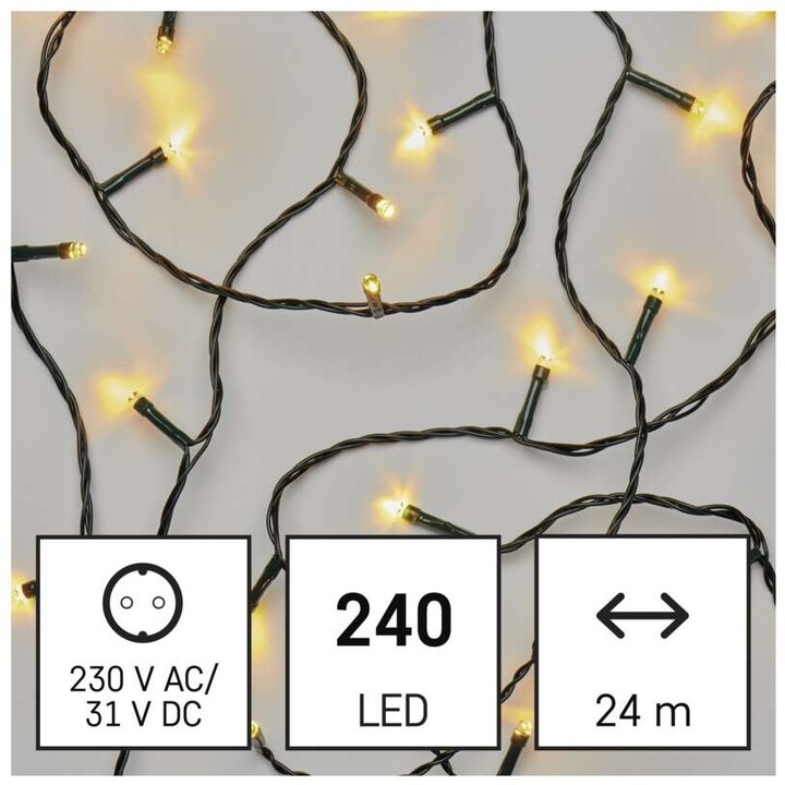 Emos LED vánoční řetěz, 24 m, venkovní i vnitřní, teplá bílá, časovač_1212309811