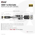 Club3D kabel HDMI na VGA, M/M, 28AWG, 2m_759873404