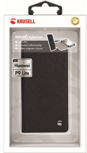 Krusell flipové pouzdro MALMÖ FolioCase pro Huawei P9 Lite, černá_1893124124