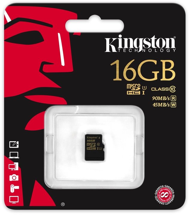 Kingston Micro SDHC 16GB Class 10 UHS-I_405669441