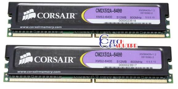 Corsair DIMM 1024MB DDR II 800MHz Twin2X1024A-6400