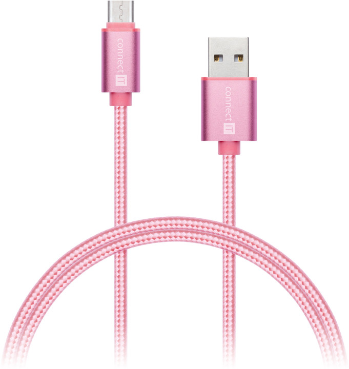 CONNECT IT Wirez Premium Metallic USB C - USB, rose gold, 1 m_1425773141