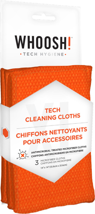 WHOOSH! 3XL Tech Cleaning Cloths - Profesionální antibakteriální mikrovláknová útěrka - balení 3 ks_716173305