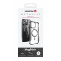 SWISSTEN ochranné pouzdro Clear Jelly MagStick pro iPhone 15 Pro, černá_1886802501