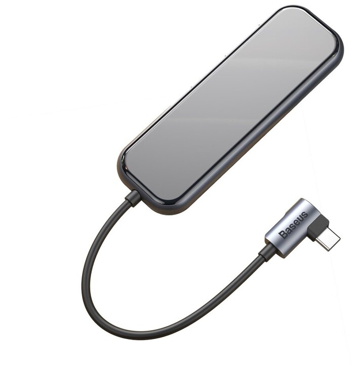 Baseus multifunkční HUB USB-C (3x USB-A 3.0, 4K HDMI, USB-C PD), šedá_281503761