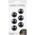 Cable Candy kabelový organizér Beans, 6 ks, černá