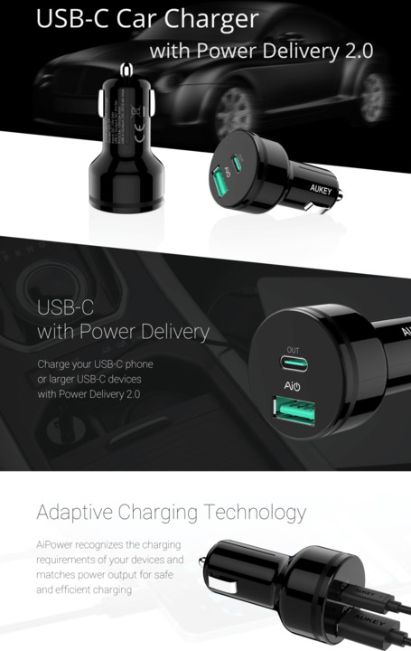 Aukey 2 Port USB-C Car Charger with Power Delivery 2.0_1772793898