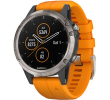 garmin fenix 5 plus titanium orange