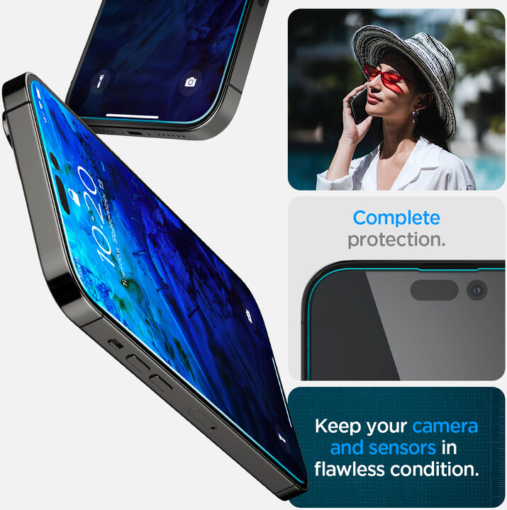 Spigen ochranné sklo tR EZ Fit pro Apple iPhone 14 Pro, transparentní, 2ks_698458713