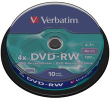 Verbatim DVD-RW 4x 4,7GB spindl 10ks_848178497