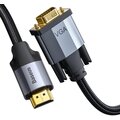 BASEUS kabel Cafule Series, HDMI - VGA, 1080p, pozlacené kontakty, opletený, 1m, černá_449041904