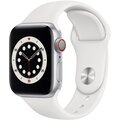 Apple Watch Series 6 Cellular, 40mm Silver, White Sport Band - Regular_1167292285