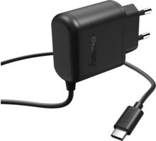 Hama síťová nabíječka s kabelem, USB typ C (USB-C), 3 A, krabička Prime_531493080