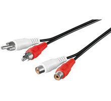 PremiumCord Kabel 2x CINCH-2x CINCH, M/F 15m_1460526063