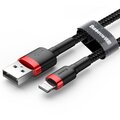 Baseus nabíjecí / datový kabel Cafule USB-A - Lightning, 2,4A, 0.5m, červená/černá_1550364708