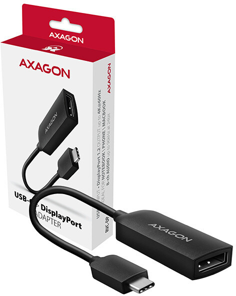 AXAGON RVC-DP, USB-C -&gt; DisplayPort redukce / adaptér, 4K/60Hz_2023161546
