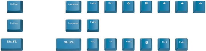 CZC.Gaming Satyr, keycaps, 124 kláves, OEM, modré_101755173