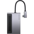 BASEUS multifunkční HUB USB-C, PD 100W, se zatahovacím klipem, šedá_2053262405