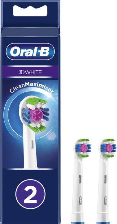 Oral-B EB 18-2 3D White náhradní hlavice s Technologií CleanMaximiser, 2 ks_133151432