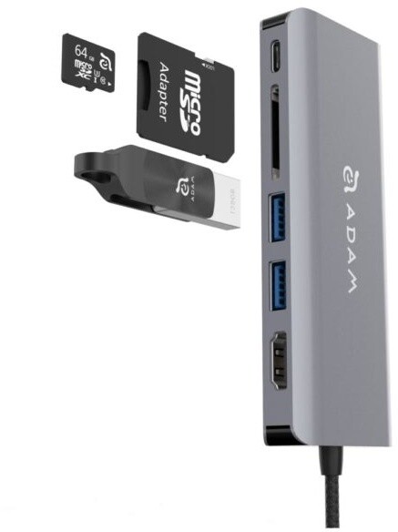 Adam elements Casa Hub A01 USB 3.1 Type-C 6-in1 Multi-Function Hub (3y warranty), šedá_1005730272