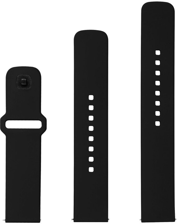 FIXED set silikonových řemínků Silicone Sporty s Quick Release 22mm pro smartwatch, černá_1160417623