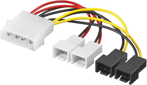 PremiumCord kabel napájecí FAN 5,25&quot;-2x 12V, 2x 5V TX 3pin_1838282234