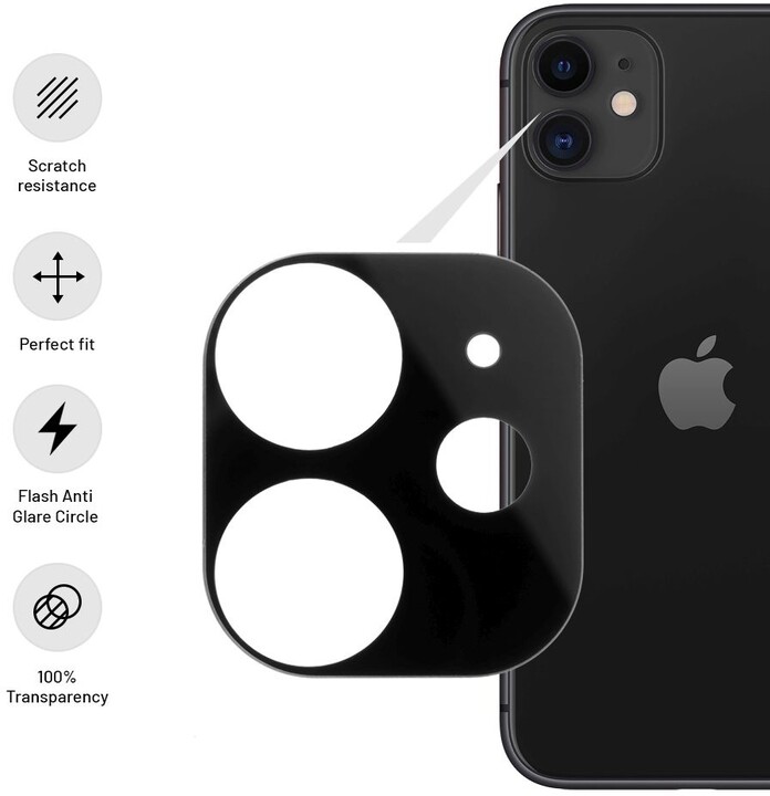 FIXED ochranné sklo fotoaparátu pro Apple iPhone 12, černá_233974772
