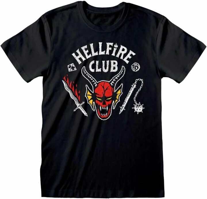 Tričko Stranger Things - Hellfire club, černé (L)_1941184156