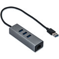 i-tec USB 3.0 Metal 3 port HUB Gigabit Ethernet 1x USB 3.0 na RJ-45 3x USB 3.0_1448121437