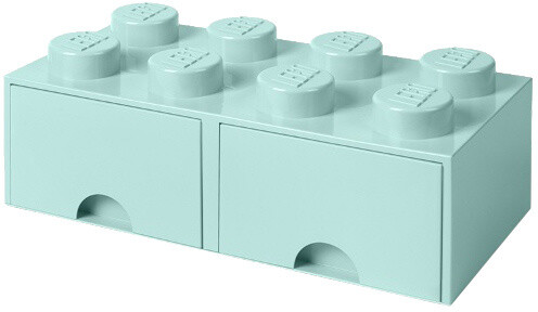 Úložný box LEGO, 2 šuplíky, velký (8), aqua_1616371410