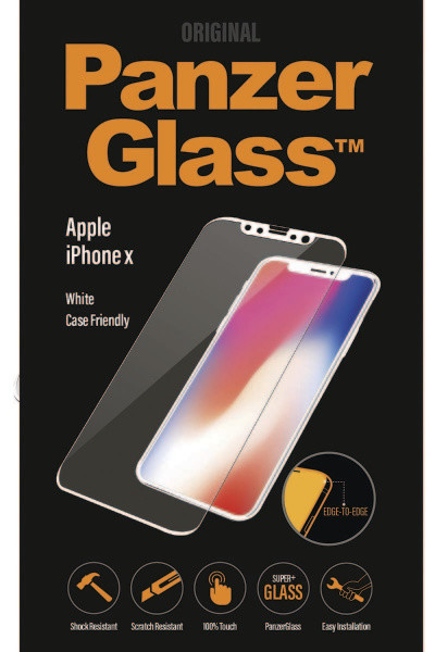 PanzerGlass Edge-to-Edge Case Friendly pro Apple iPhone X / XS, bílé_971453268