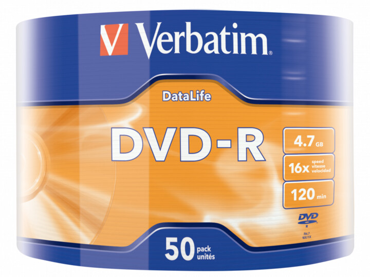 Verbatim DataLife 4,7GB 16x, wrap 50ks_621365647