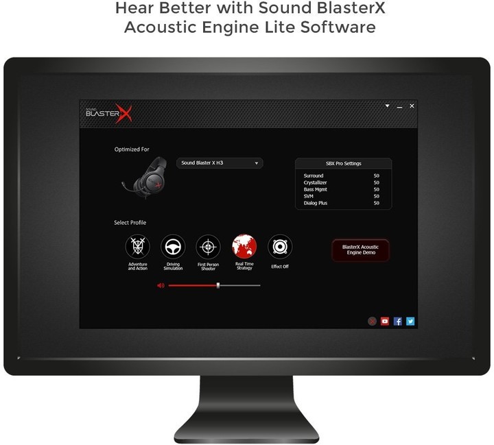 Creative Sound BlasterX H3, černá_458262310
