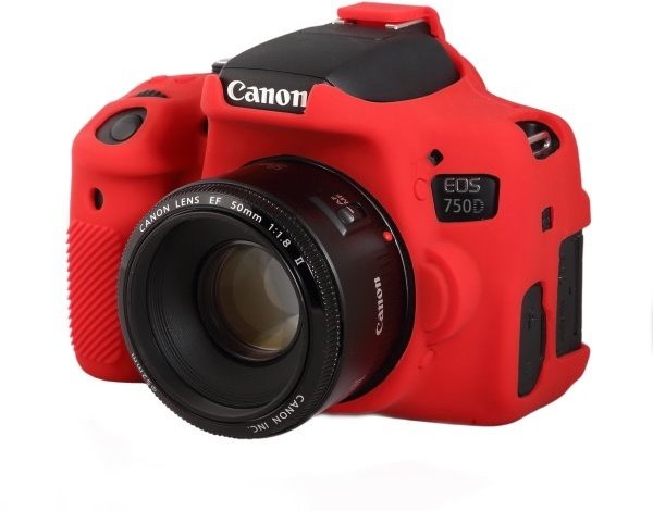 Easy Cover silikonový obal pro Canon 750D, červená_303906021
