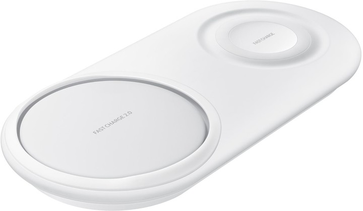 Samsung duální QI bezdrátová nabíječka pro mobil a Samsung hodinky, bílá_1437740682