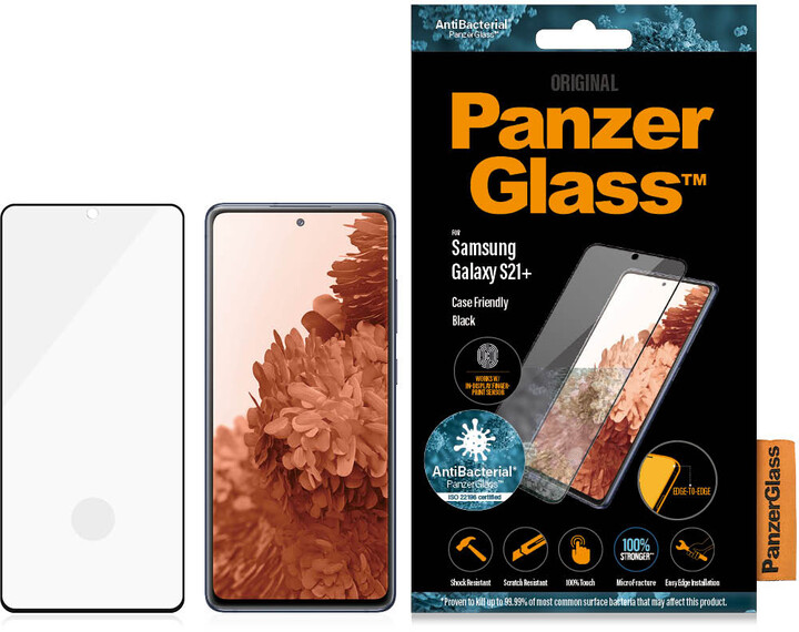 PanzerGlass ochranné sklo Edge-to-Edge pro Samsung Galaxy S21+, antibakteriální,_22998161