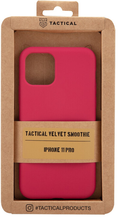 Tactical silikonový kryt Velvet Smoothie pro Apple iPhone 11 Pro, červená_2108936691