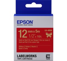 Epson LabelWorks LK-4RKK, páska pro tiskárny etiket, 12mm, 5m, zlato-červená C53S654033