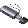 Baseus čtečka paměťových karet Lite Series USB-A/SD, microSD, šedá_1886507983