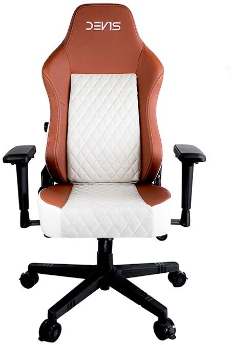 DEV1S Luxury Crema, herní židle, bílá/hnědá_1237354207